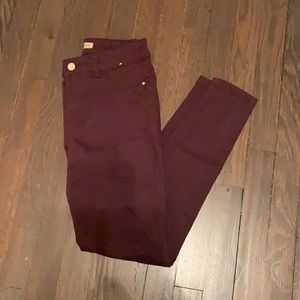 Burgundy Skinny Jeans